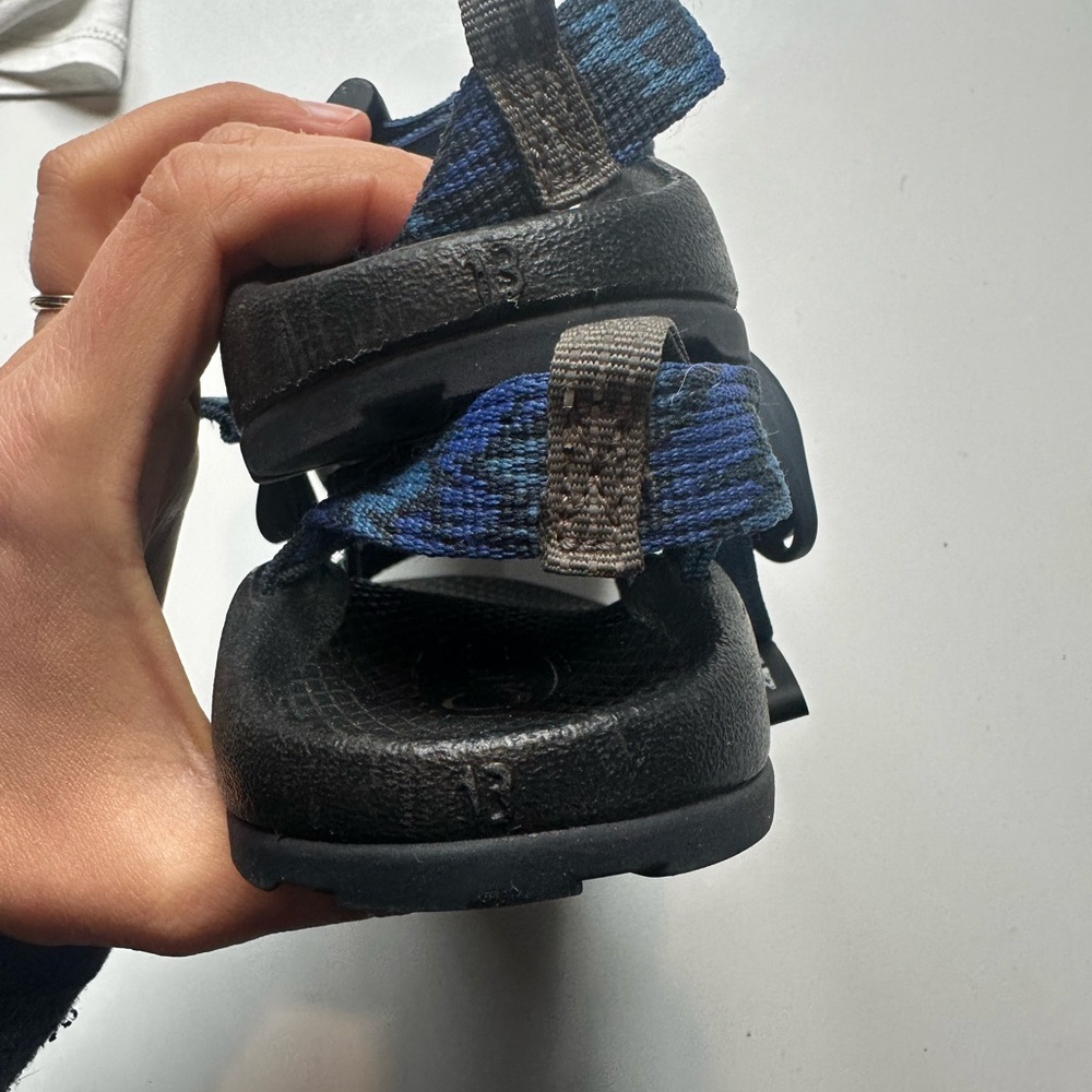 Chaco Kids Sandals - Blue and Black Size 13 - Picture 3 of 3